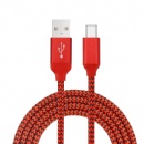 Braided red Micro 1M/2M/3M Cable